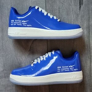 Nike Air Force 1 Low .SWOOSH 404 Error Blue HJ1060-400 Mens Sz 4 / Womens Sz 5.5